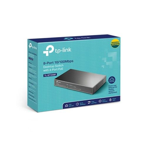 TP-Link TP-LINK TL-SF1008P 8-Port 10100M Desktop POE Switch