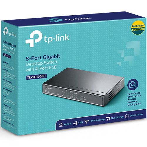  TP-Link Tp-Link TL-SG1008P 8-Port Gigabit Desktop Switch With 4-Port Poe