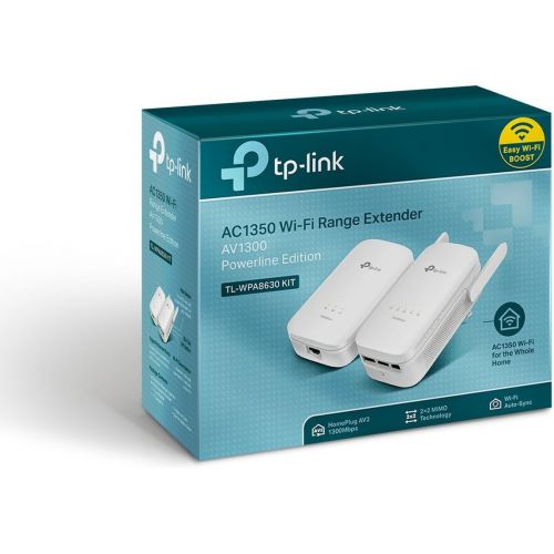  [아마존 핫딜] TP-Link AV1300 Powerline WiFi Extender - AC1350 Dual Band WiFi, Gigabit Port, Noise Suppression Design, Plug&Play, Power Saving(TL-WPA8630 KIT)