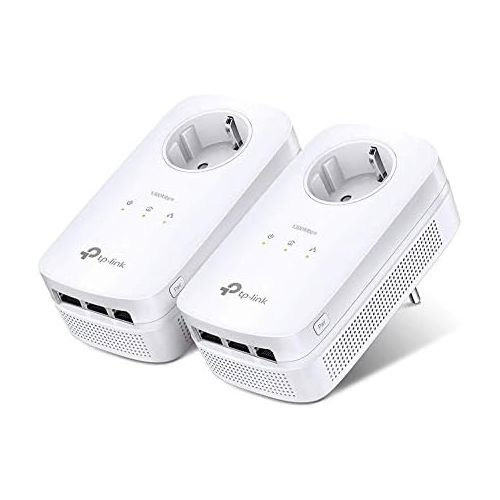  [아마존 핫딜]  [아마존핫딜]TP-Link TL-PA8030P KIT Powerline Passthrough Adapter (1300Mbit/s Steckdose Powerline, 3x Gigabit Port, 2*2-MIMO, Plug & Play, energiesparend, kompatibel zu allen gangigen Powerline