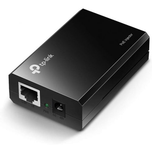  TP-LINK 802.3af Gigabit PoE Injector Convert Non-PoE to PoE Adapter Auto Detects the Required Power, up to 15.4W Plug & Play Distance up to 100 meters (328 ft.) Black (TL-PoE150S)