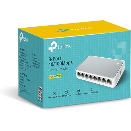  [아마존베스트]TP-Link 8 Port 10/100Mbps Fast Ethernet Switch | Desktop Ethernet Splitter | Ethernet Hub | Plug and Play | Fanless Quiet | Desktop Design | Green Technology | Unmanaged (TL-SF1008