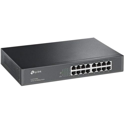  [아마존베스트]TP-Link 16 Port 10/100Mbps Fast Ethernet Switch | Plug & Play | Desktop/Rackmount | Sturdy Metal w/ Shielded Ports | Fanless | Limited Lifetime Protection | Unmanaged (TL-SF1016DS)