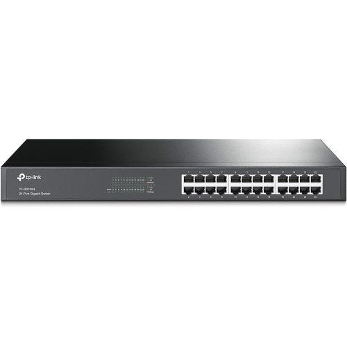  [아마존베스트]TP-Link 24 Port Gigabit Ethernet Switch | Plug and Play | Sturdy Metal w/Shielded Ports | Rackmount | Fanless | Limited Lifetime Protection | Unmanaged (TL-SG1024)