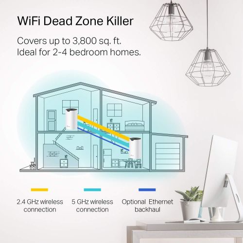  [아마존베스트]TP-Link Deco Whole Home Mesh WiFi System (Deco S4)  Up to 3,800 Sq.ft. Coverage, WiFi Router and Extender Replacement, Gigabit Ports, Parental Controls, Works with Alexa, 2-Pack