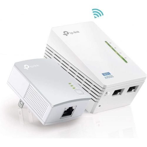  TP-LINK TP-Link AV600 Powerline WiFi Extender - Powerline Adapter with N300 WiFi, Power Saving, Ethernet over Power(TL-WPA4220 KIT)