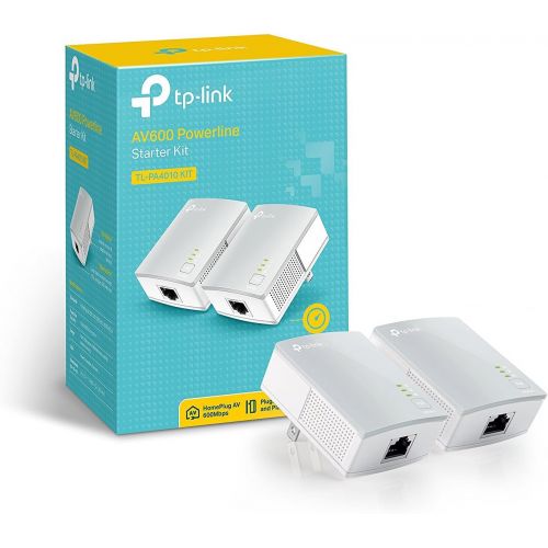  TP-LINK TP-Link AV600 Powerline WiFi Extender - Powerline Adapter with N300 WiFi, Power Saving, Ethernet over Power(TL-WPA4220 KIT)