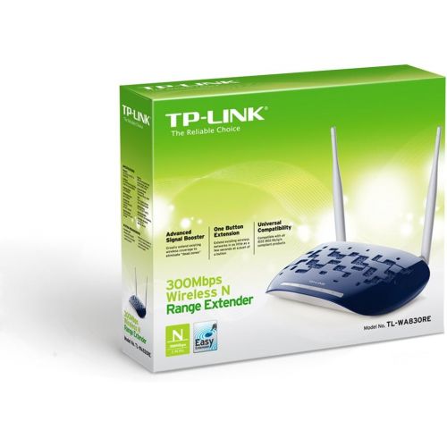  TP-LINK TP-Link TL-WA830RE Wireless N300 Range Extender, 2.4Ghz 300Mbps, 802.11bgn, AP & Range Extender Modes, 2x 4dBi antennas