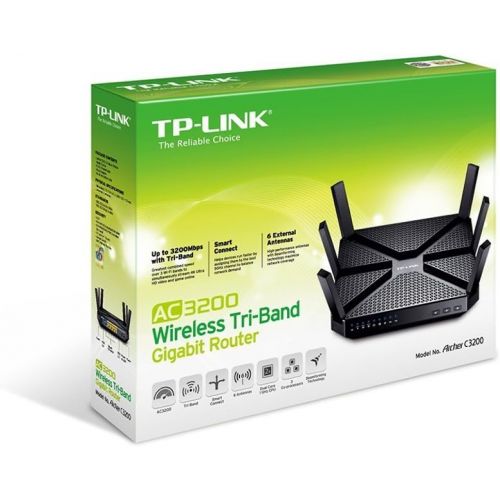  TP-LINK TP-Link AC3200 Wireless Wi-Fi Tri-Band Gigabit Router (Archer C3200)