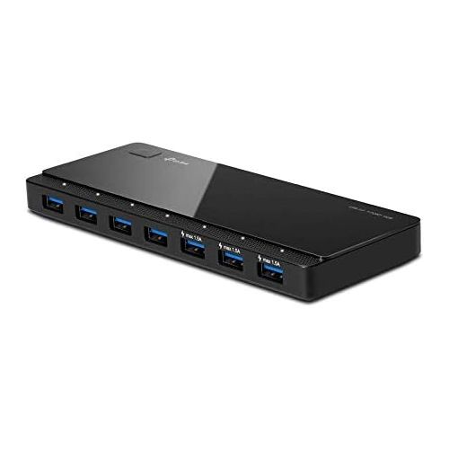  TP-LINK [2nd Gen] Tp-Link 7-Port USB 3.0 Ultra Slim Hub Including 3 BC 1.2 Charging Ports up to 5V, 1.5A with 24W Power Adapter for iMac MacBook Notebook Ultrabook Chromebook or Any PC