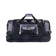 TPRC 30 Black with Yellow Trims Sierra Madre 2-Section Drop-Bottom Rolling Duffel