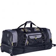 TPRC 36 Black with Yellow Trims Sierra Madre 2-Section Drop-Bottom Rolling Duffel