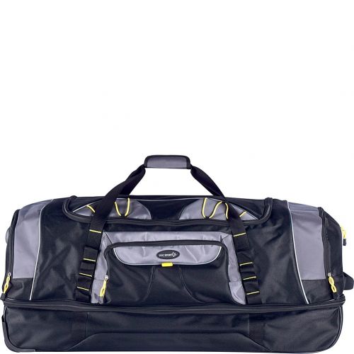  TPRC 36 Black with Yellow Trims Sierra Madre 2-Section Drop-Bottom Rolling Duffel