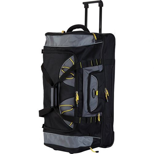  TPRC 36 Black with Yellow Trims Sierra Madre 2-Section Drop-Bottom Rolling Duffel