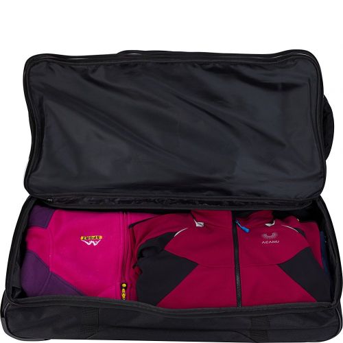  TPRC 36 Black with Yellow Trims Sierra Madre 2-Section Drop-Bottom Rolling Duffel