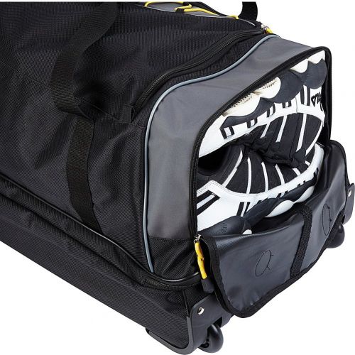  TPRC 36 Black with Yellow Trims Sierra Madre 2-Section Drop-Bottom Rolling Duffel