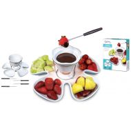 TPS Kitchen Fine Life NV-02612 Ceramic Flower Shape Fondue Set