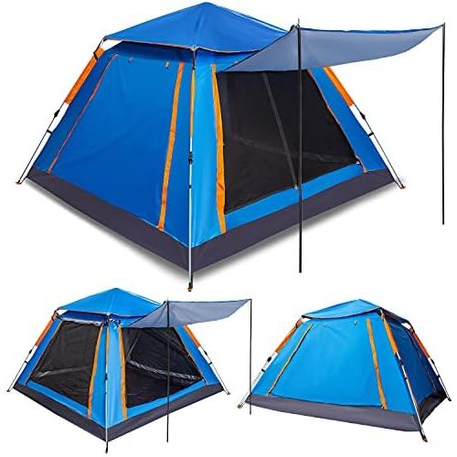  TPS Power Sports Instant Pop Up Camping Tent Easy Setup Automatic Hydraulic Water Resistant with Rain Fly Portable Lightweight Great for Outdoor Beach Backpacking Hiking