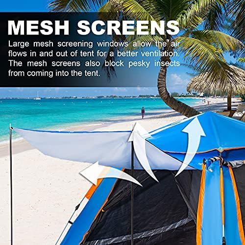  TPS Power Sports Instant Pop Up Camping Tent Easy Setup Automatic Hydraulic Water Resistant with Rain Fly Portable Lightweight Great for Outdoor Beach Backpacking Hiking