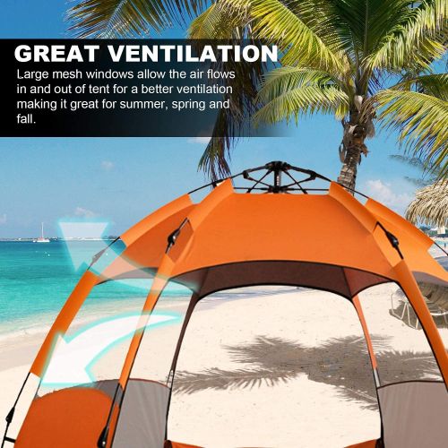  TPS Power Sports Instant Pop Up Camping Tent Easy Setup Automatic Hydraulic Water Resistant with Rain Fly Portable Lightweight Great for Outdoor Beach Backpacking Hiking