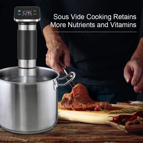  TRACONN Sous Vide Cooker 1500W Immersion Circulator Vacuum Food Cooker with Adjustable Clamp and LCD Digital Touch Display (220V, EU Plug)