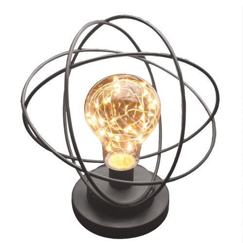  TRADE CIE, LLC Table Lamp - Atomic Age LED Metal Accent Light - Neils Bohr Atomic Model