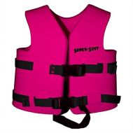 TRC Recreation Super Soft Child Size X Small Life Jacket USCG Approved Vinyl Coated Foam Swim Vest for Kids Swimming Pool and Beach Gear, Marina Blue