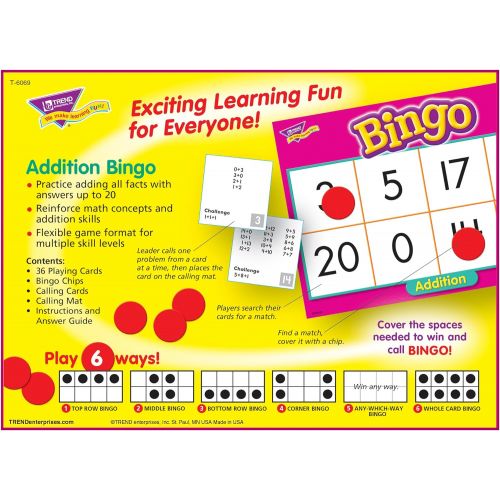  TREND ENTERPRISES, INC. Addition Bingo Game