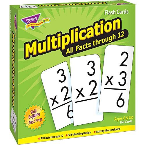  TREND ENTERPRISES, INC. Multiplication 0-12 All Facts Skill Drill Flash Cards - Set of 169 Cards, 6 x 3 x 6.5 (53203)