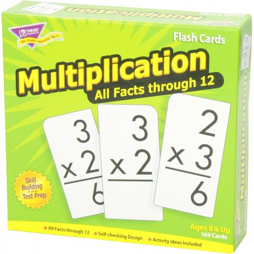  TREND ENTERPRISES, INC. Multiplication 0-12 All Facts Skill Drill Flash Cards - Set of 169 Cards, 6 x 3 x 6.5 (53203)