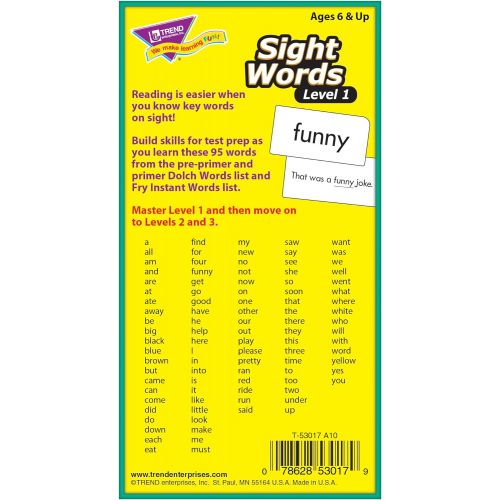  TREND ENTERPRISES, INC. Sight WordsLevel 1: Skill Drill Flash Cards