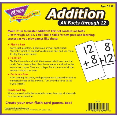  TREND ENTERPRISES, INC. Addition 0-12 (all facts) Flash Cards