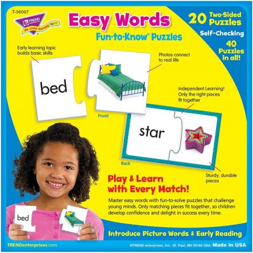  TREND ENTERPRISES, INC. Fun-to-Know Puzzles: Easy Words