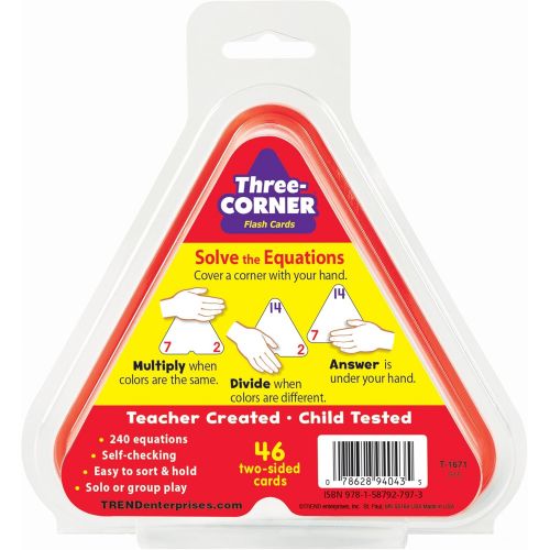  TREND ENTERPRISES, INC. Multiplication and Division Three-Corner Flash Cards