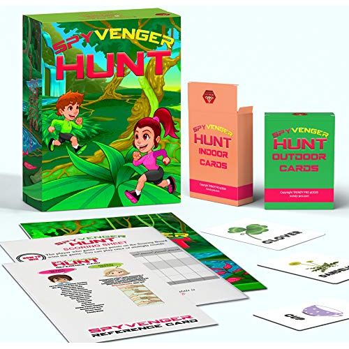  [아마존베스트]TRENDY PRO Kids Scavenger Hunt Game for Kids - Treasure Hunt Game Fun Outdoor Activities for Kids Yard Camping Party Indoor Play Rainy Day Game Family Board Games Girls Boys Teens