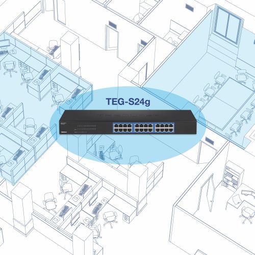  TRENDnet TEG S24G - switch - 24 ports - rack-mountable