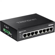 TRENDnet TI-PG80 8-Port Hardened Industrial Gigabit POE+ DIN-Rail Switch