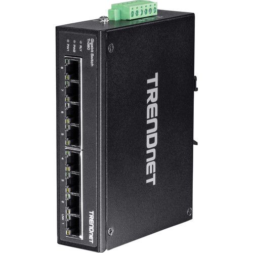  TRENDnet TI-G80 8-Port Hardened Industrial Gigabit DIN-Rail Switch