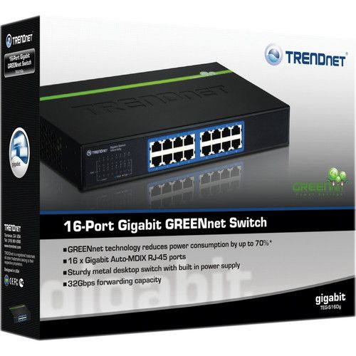  TRENDnet TEG-S16Dg 16-Port GREENnet Gigabit Ethernet Switch
