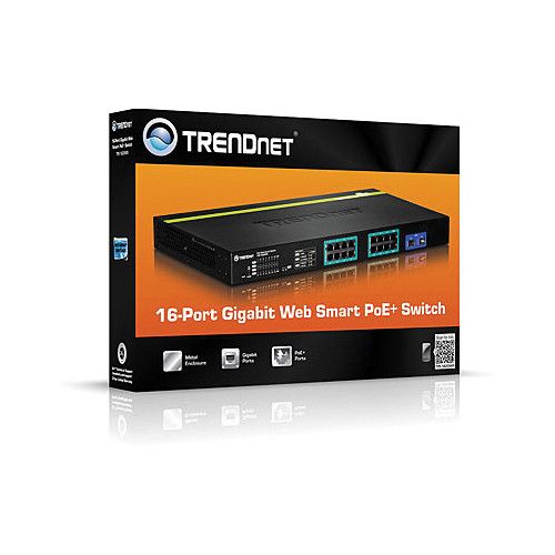  TRENDnet TPE-1620WS v1.0R 16-Port Gigabit Web Smart PoE+ Switch