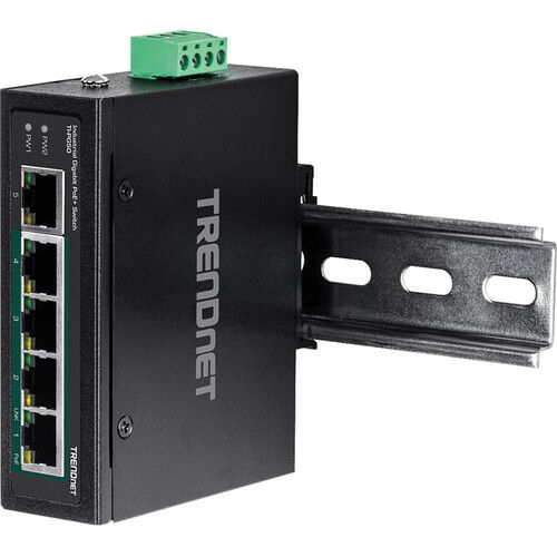  TRENDnet TI-PG50 5-Port Gigabit PoE+ Complaint Unmanaged DIN Rail Industrial Switch