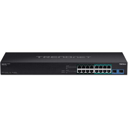  TRENDnet TPE-BG182g 16-Port Gigabit PoE++ Compliant Unmanaged Network Switch with SFP