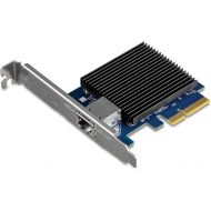 TRENDnet 10 Gigabit PCIe Network Adapter, Converts A PCIe Slot Into A 10G Ethernet Port, Supports 802.1Q Vlan, Includes Standard & Low-Profile Brackets, PCIe 2.0, PCIe 3.0, Silver, TEG-10GECTX