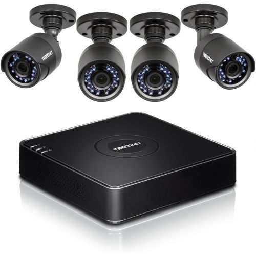  TRENDnet 4-Channel HD CCTV DVR Surveillance Kit with Pre-Installed 1 TB HDD and 4 x 1080p HD IR IP66 Analog CCTV Cameras, SATA III, IPv6, TV-DVR104K