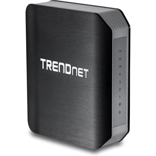 TRENDnet Wireless AC1750 Dual Band Gigabit Router with USB 3.0 Share Port, Pre-Encrypted, TEW-812DRU