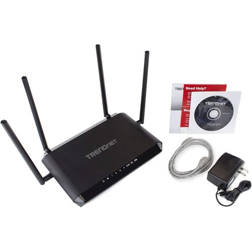  TRENDnet AC2600 MU-MIMO, Wireless Gigabit Router, Equipped with Beamforming Antennas ideal for extreme 4K streaming and Lag Free gaming, TEW-827DRU