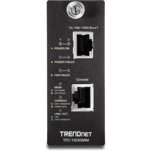  TRENDnet 16-Bay Fiber Converter Chassis System SNMP Management Module, TFC-1600
