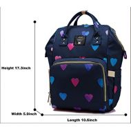 TRENSOM Trensom Baby Diaper Bag Backpack for Mom & Dad, Multifunctional Travel Backpack, Waterproof Nappy Bags, Large Capacity, Stylish & Durable, Floral Blue