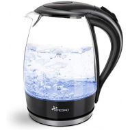 [아마존베스트]TRESKO Glass Kettle 1.7L - 2200W | LED Lighting | BPA Free | 360° Stainless Steel Base | Automatic Shut-Off | Filter