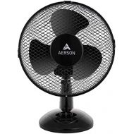 [아마존베스트]TRESKO Aerson Table Fan 23 cm Wind Machine Table Fan with 2 Speed Settings Power Consumption 30 W Very Quiet Tilt Angle Approx. 30° Oscillation Approx. 90° Black